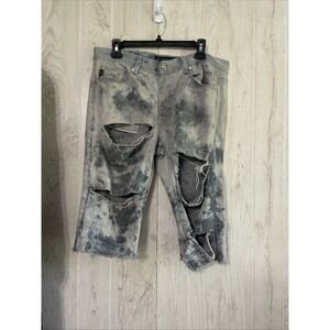 Akademiks Jeans Shorts Mens 34 Blue Carpenter Cotton 101‎ Denim Grunge